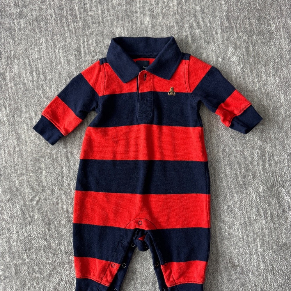 GAP Red and Blue Striped Kids Footie